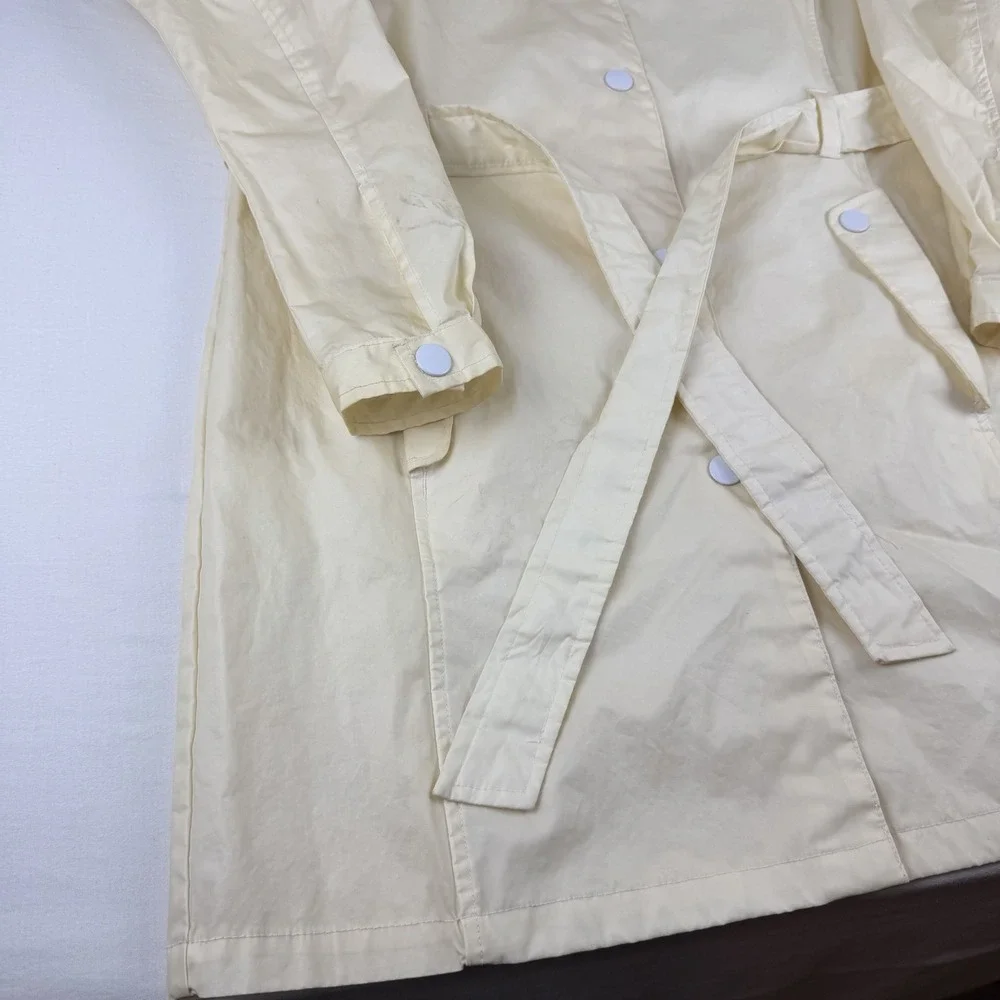 Columbia Women's Pale Yellow Trench Rain Jacket Size Large‎
